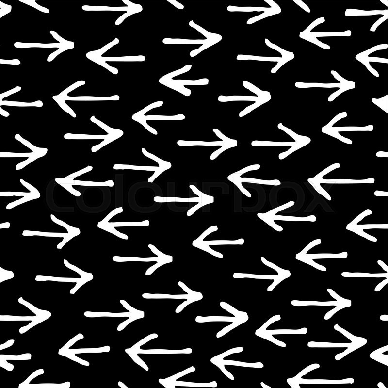 Vector Seamless Trendy Modern Arrow Pattern Messy Ink Brush Stroke Adorable Black Pattern Vector Seamless Trendy Modern Arrow Pattern Messy Ink Brush Stroke Adorable Black Pattern