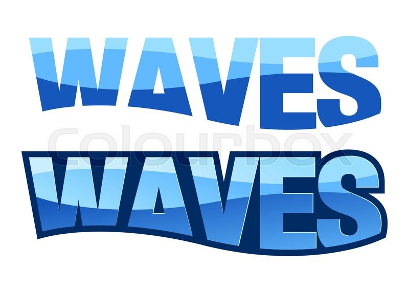 Vector stock of wave word in Stock vector Colourbox
