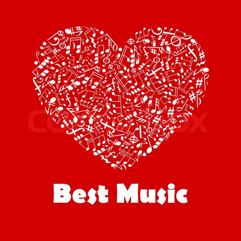 Best Music Poster Musical Notes Stock Vector Colourbox