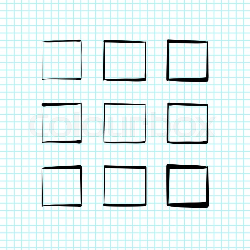 Hand Drawn Rectangles And Text Boxes Stock Vector Colourbox