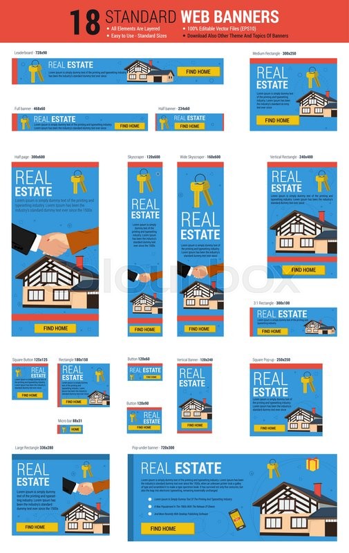 Vector Template Of Eighteen Web Stock Vector Colourbox
