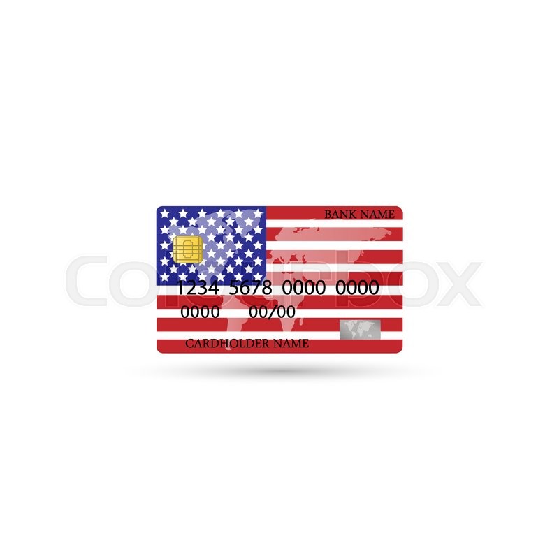 Credit Card Design With A Flag Of Stock Vector Colourbox