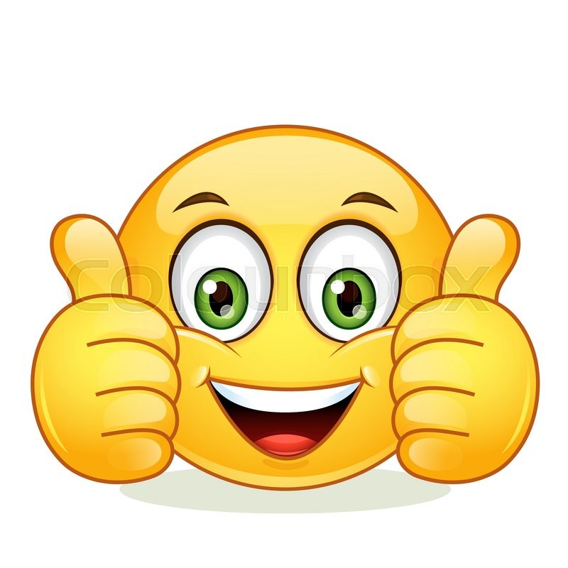  Emoticon  showing thumb up  Vector Stock vector 