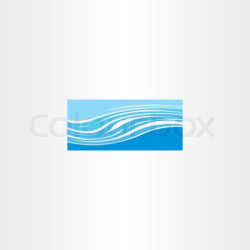 Blue river wave vector icon design | Stock vector | Colourbox