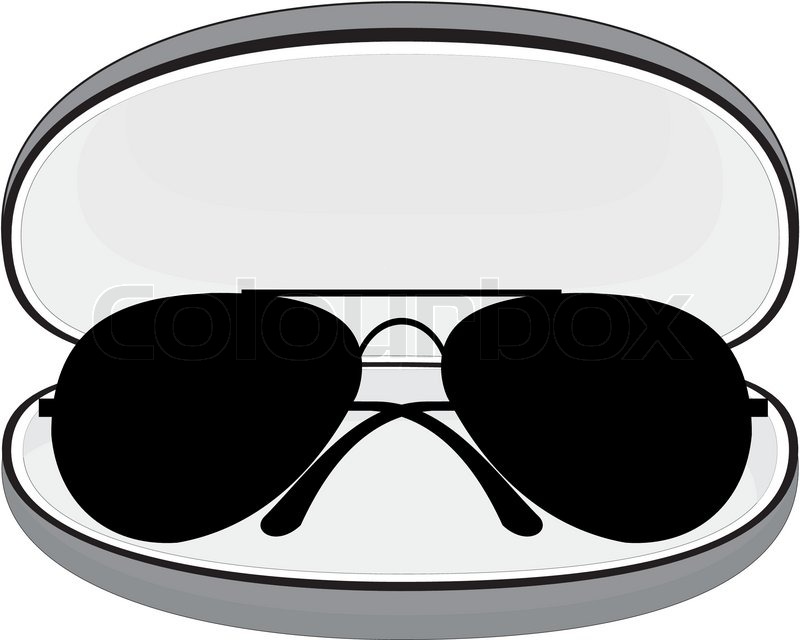 is vision what cloud api Black in sunglasses white case on background, illustration