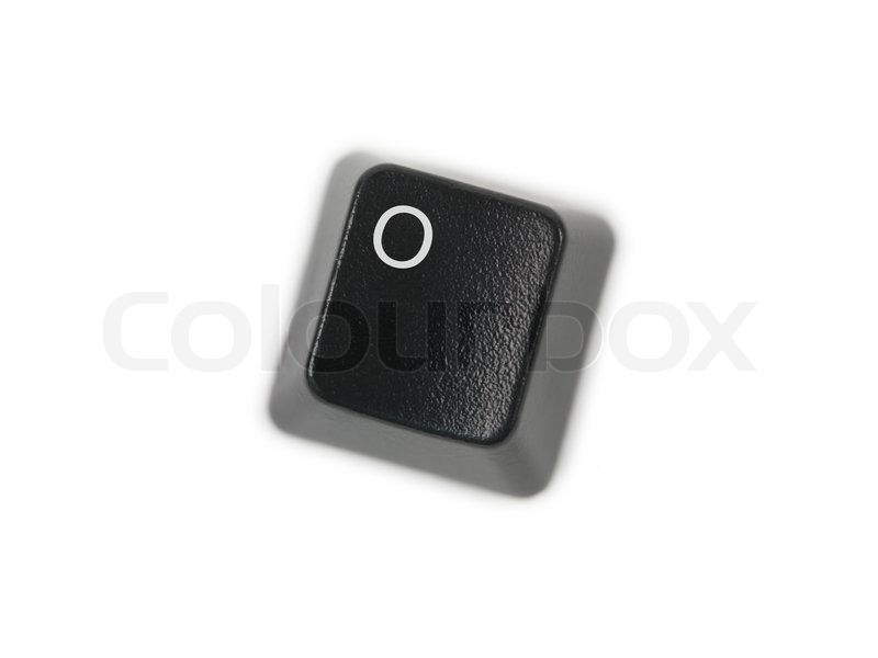 A keyboard key isolated against a white | Stock image | Colourbox
