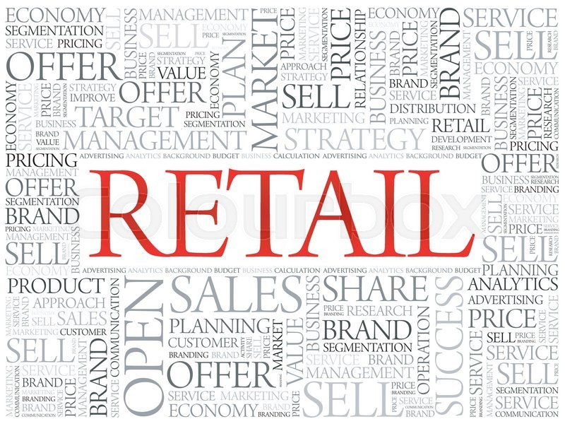 Retail word cloud, business concept Stock vector Colourbox
