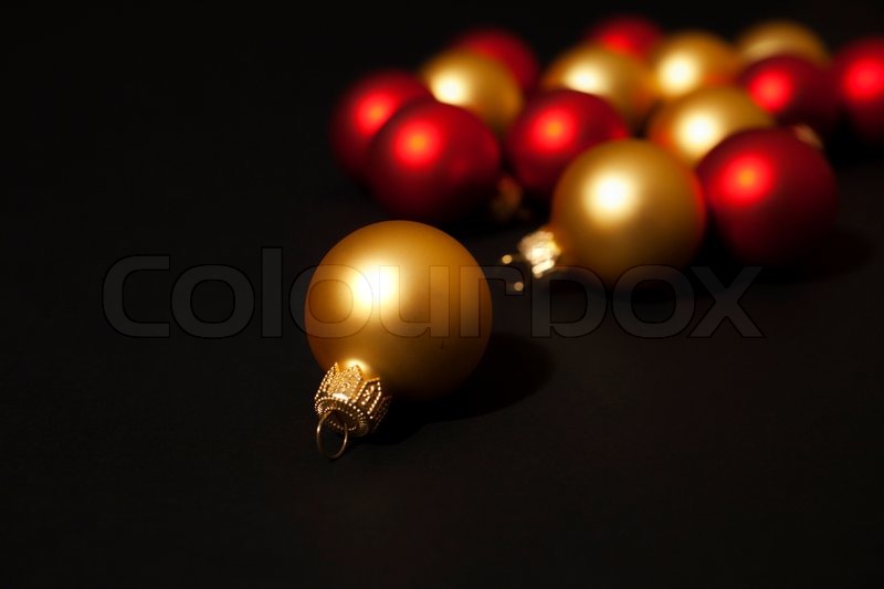 gold and red christmas ornaments on black background stock photo colourbox - Black And Gold Christmas Ornaments gold and red christmas ornaments on black background stock photo colourbox - Black And Gold Christmas Ornaments