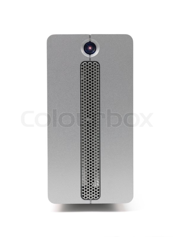 Ein Speichergerät vor einem weißen | Stock Bild | Colourbox