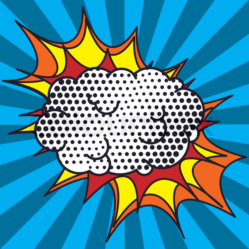 Explosion pop art style vector | Stock vector | Colourbox