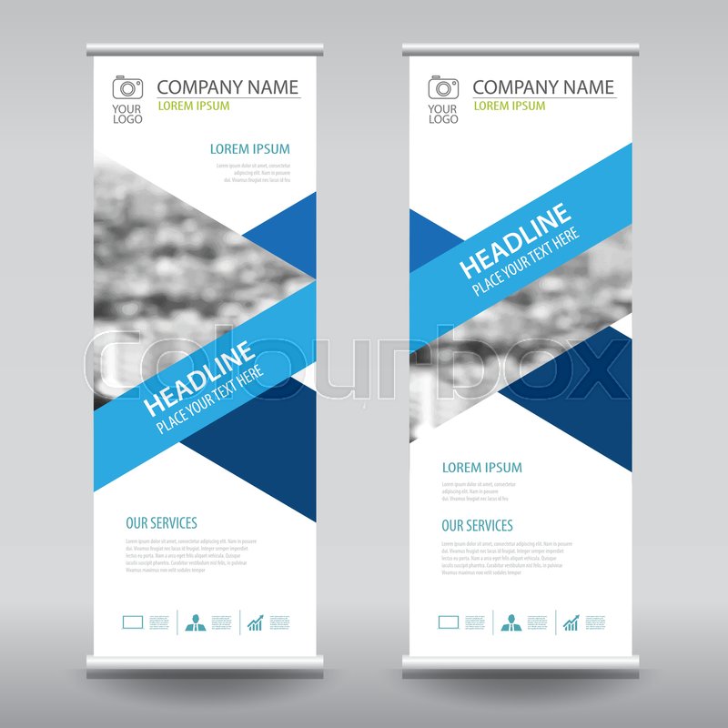 roll up business brochure flyer banner design vertical template