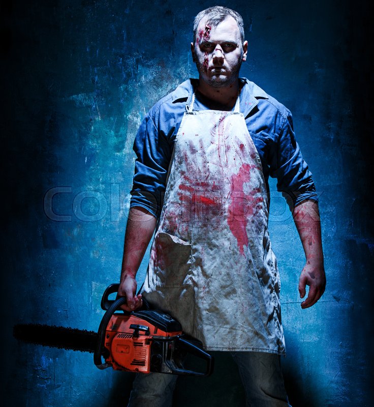 Bloody Halloween Theme Crazy Killer As Stock Image Colourbox