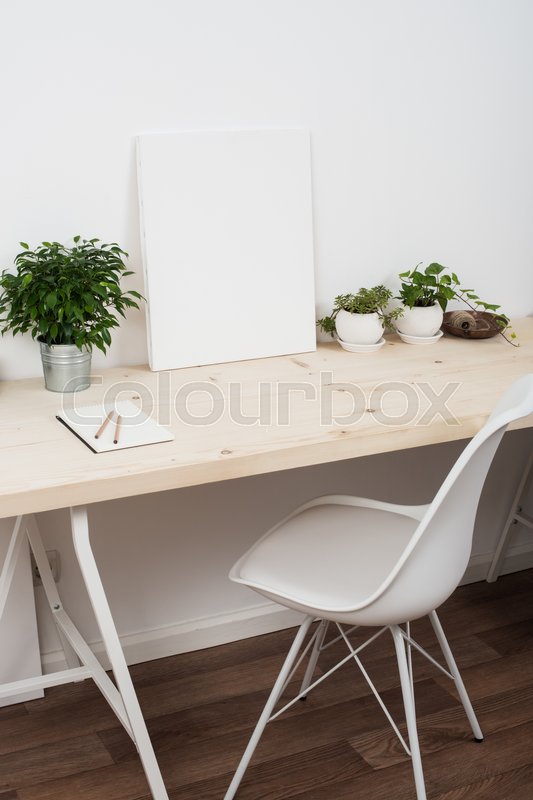 scandinavian style startup work space white minimalist office