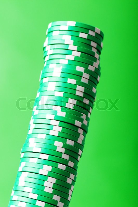 Green casino chip