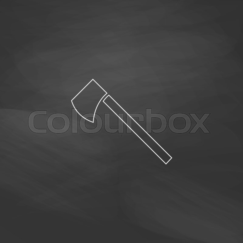 Hatchet Simple line vector button. Stock vector Colourbox