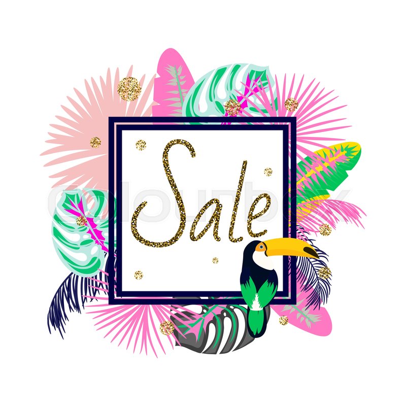 Frame Banner For Summer Sale Stock Vector Colourbox
