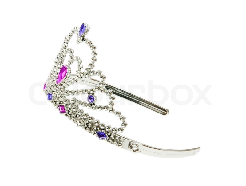 Silber Diadem auf dem weißen Stock Bild Colourbox