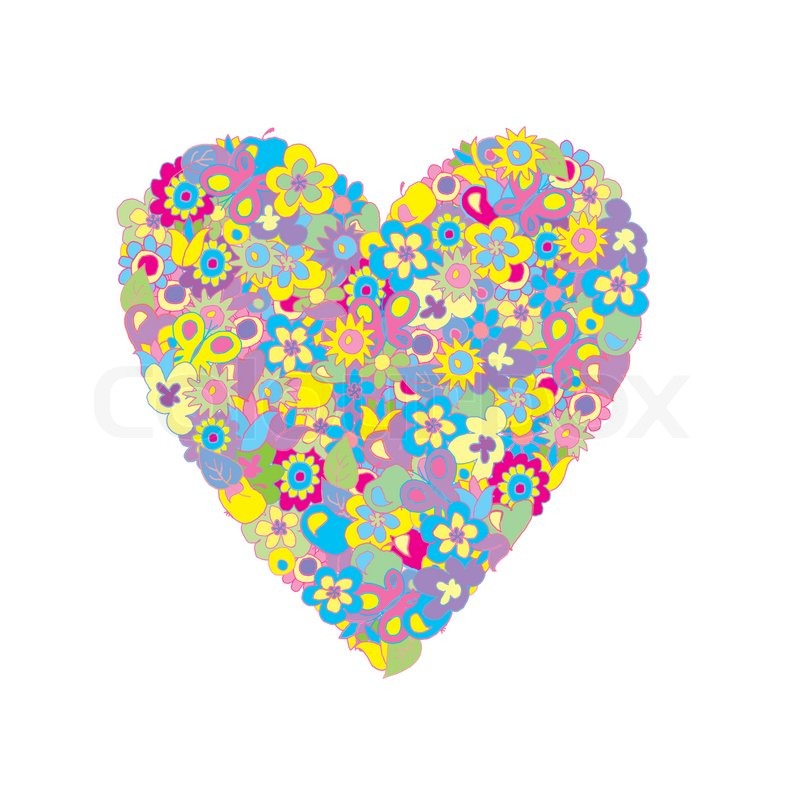picture of flowers and hearts