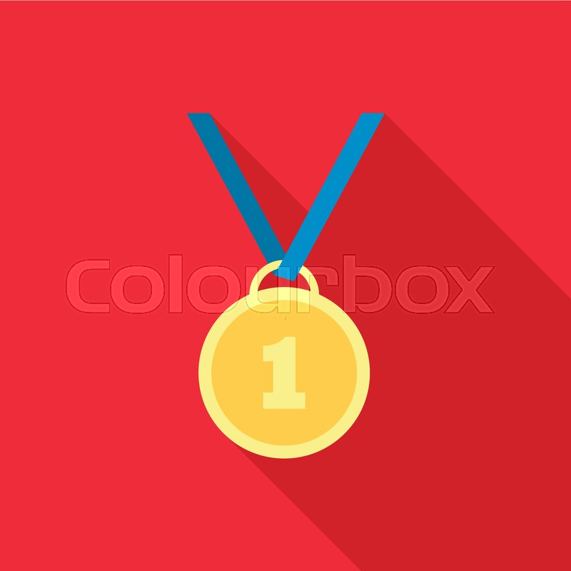 icon in flat style on a red | Stock vector | Colourbox
