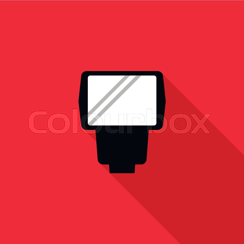Lighting flash for camera icon, flat | Stock vector | Colourbox
