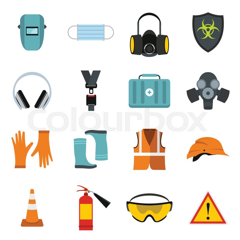 flat safety icons set universal safety icons to use for web and