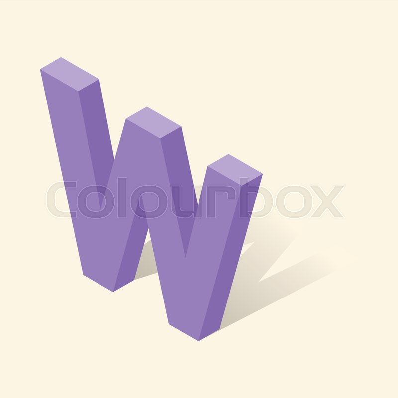 W 3d Letter