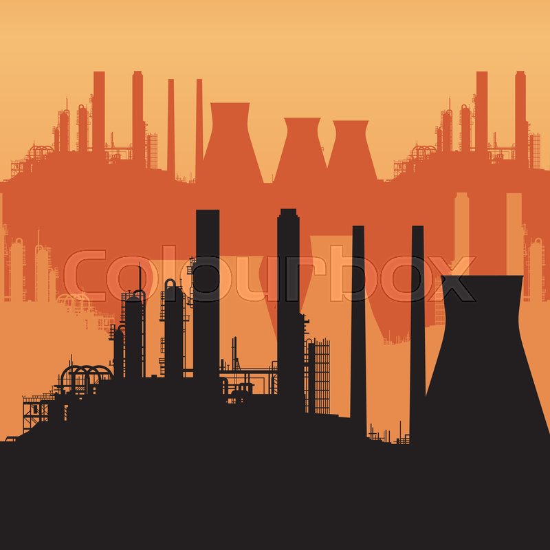 Industrial Skyline Silhouette