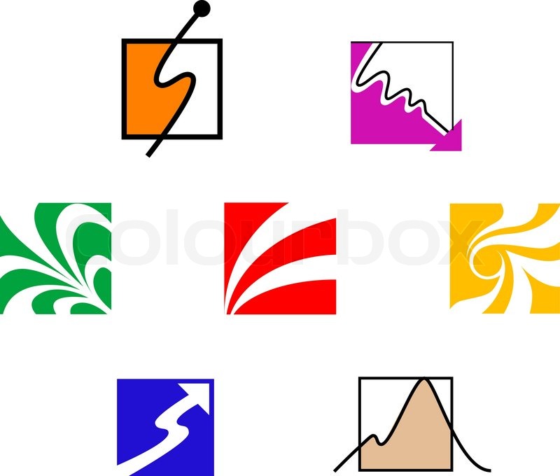 Set of color symbols isolated on white | Stock vector | Colourbox