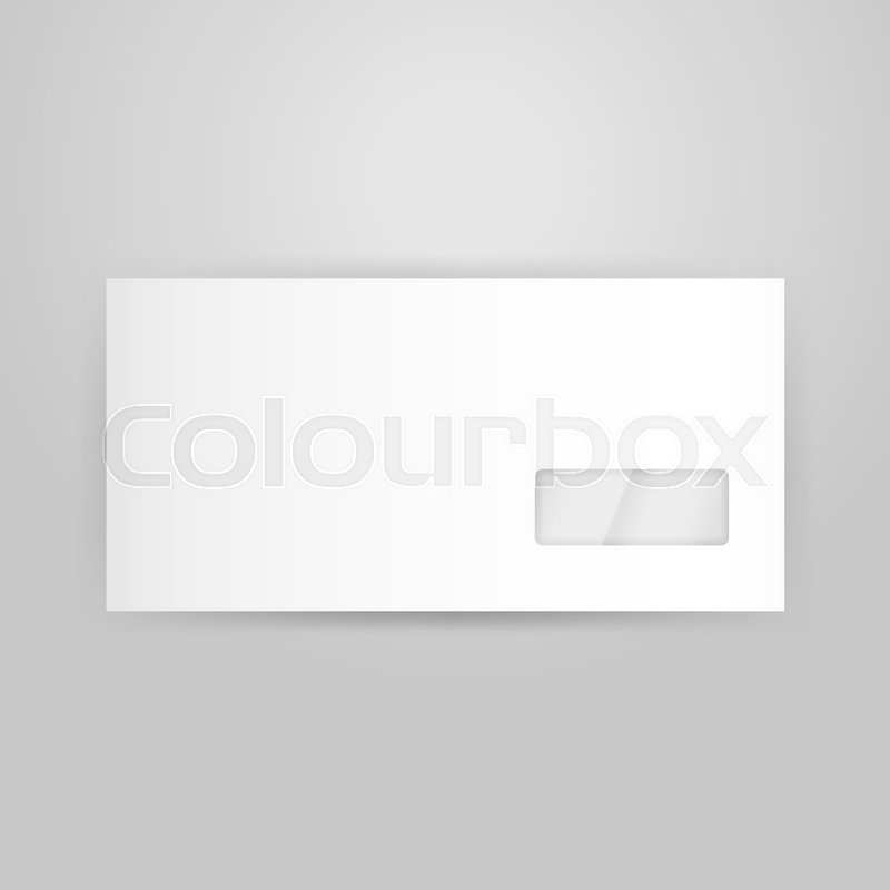 white closed envelope template vector illustration of blank design
