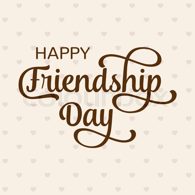 Happy Friendship Day Greeting Card Stock Vector Colourbox