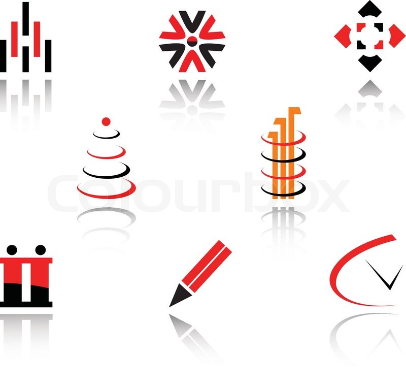 Set of isolated symbols for branding | Stock vector | Colourbox