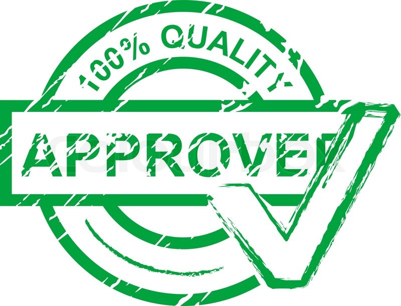Check approved stamp islated on white ... | Stock vector | Colourbox