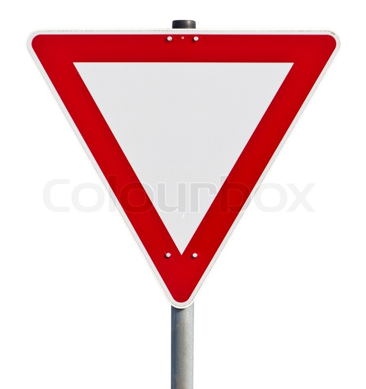 Rote und weiße Verkehrszeichen. | Stockfoto | Colourbox
