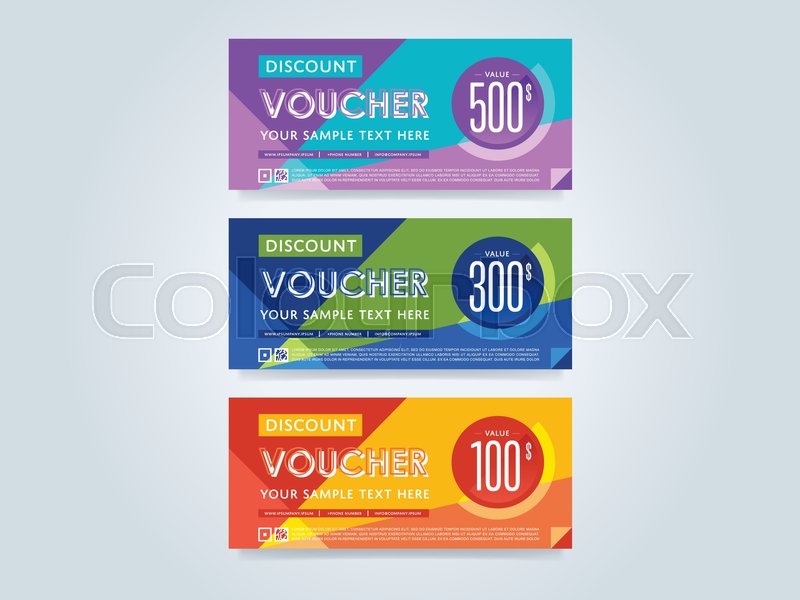 gift discount voucher template vector stock vector colourbox voucher layout