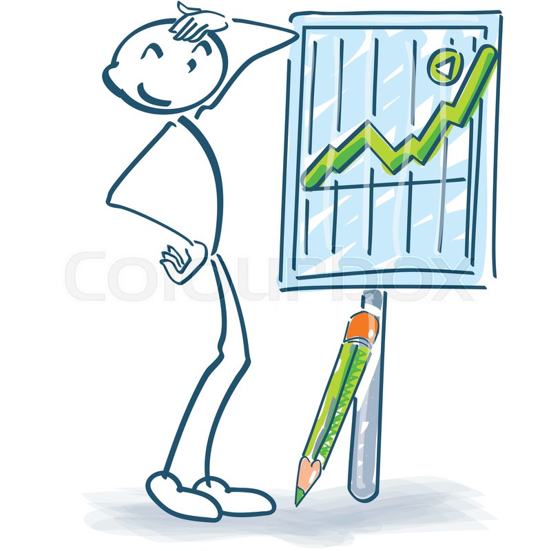 Flipchart, diagramm, ziel Stock Vector Colourbox