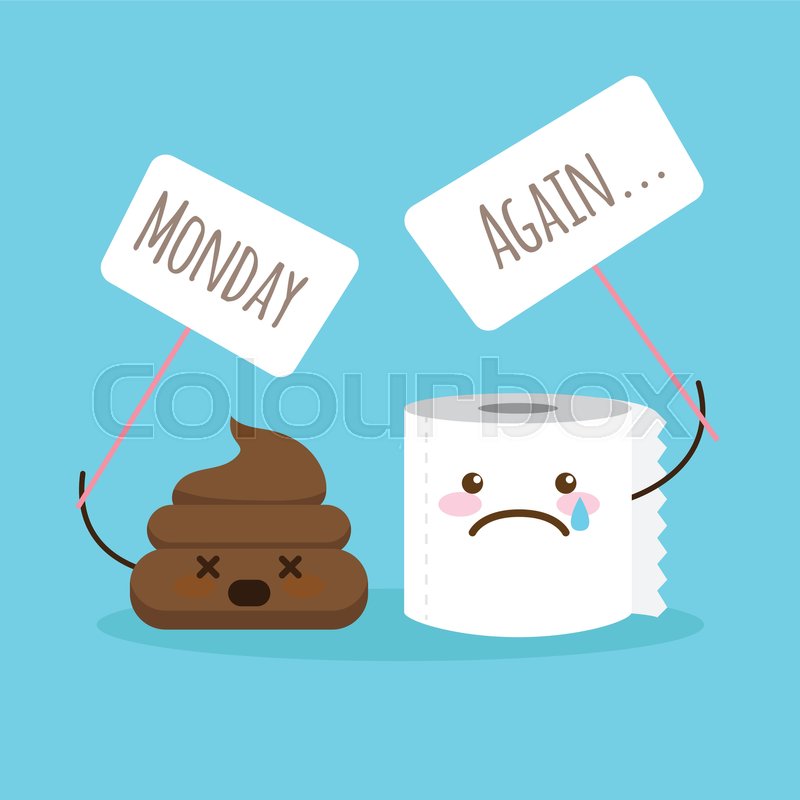 Vector Cartoon Shit And Toilet Paper Stock Vector Colourbox
