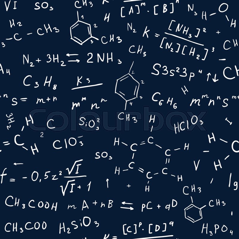 Seamless Chemistry Background Vector Stock Vector Colourbox