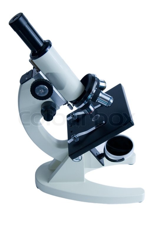 Light Microscope Isolated On White Stock Image Colourbox