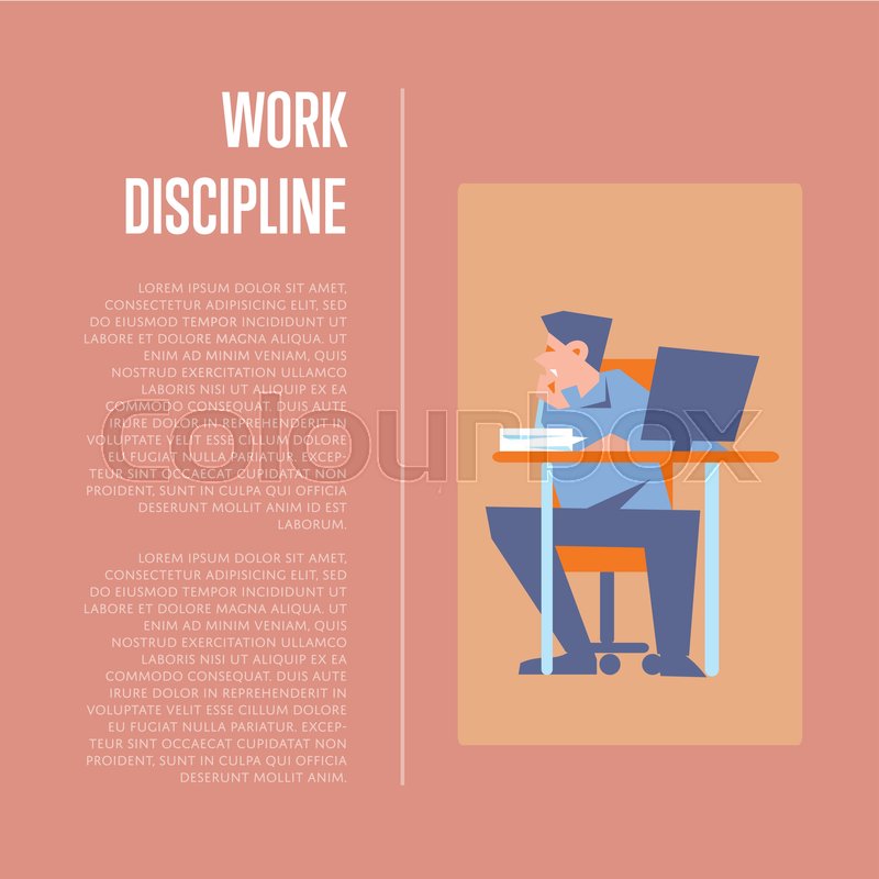 Young Bewildered Employee Sitting At Stock Vector Colourbox