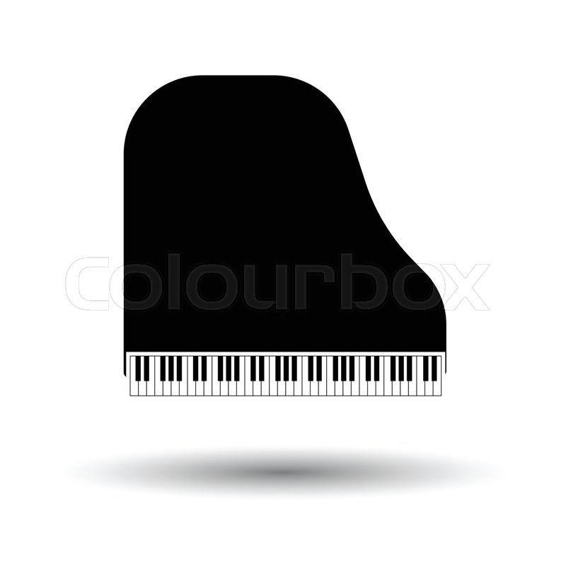 Grand piano icon. White background | Stock vector | Colourbox