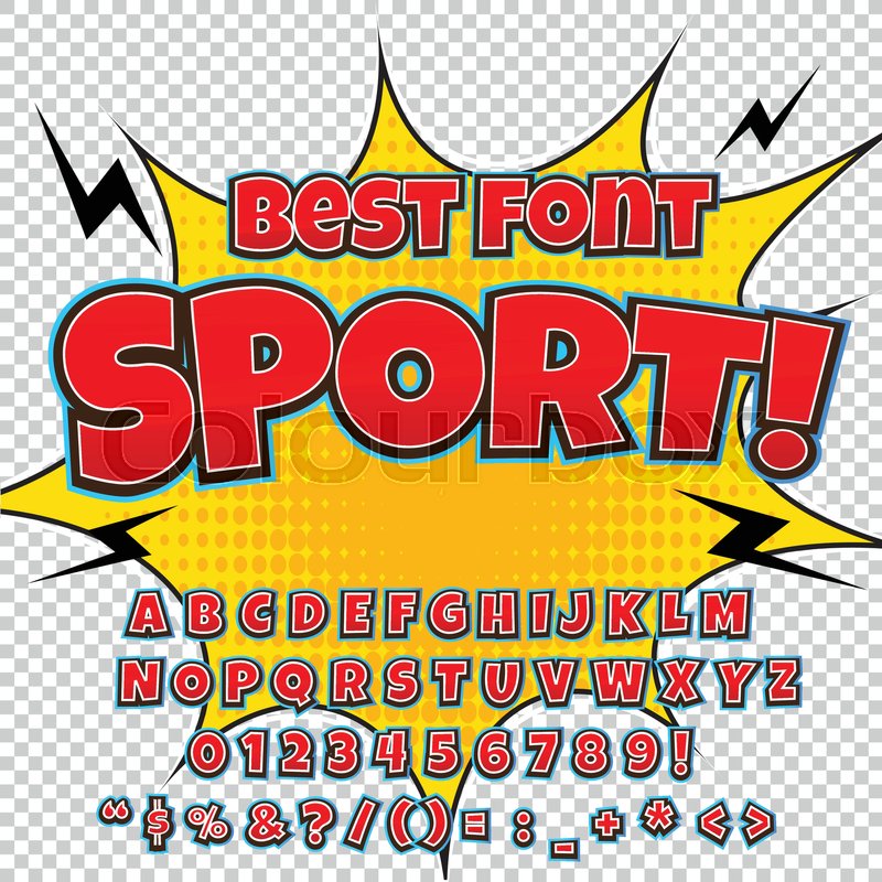 Creative High Detail Comic Font Stock Vector Colourbox