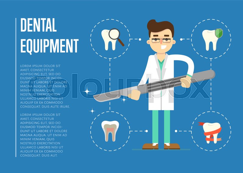 Male Cartoon Dentist In Medical Stock Vector Colourbox