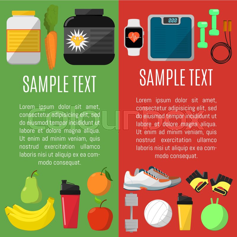 Fitness And Healthy Lifestyle Vertical Stock Vector Colourbox