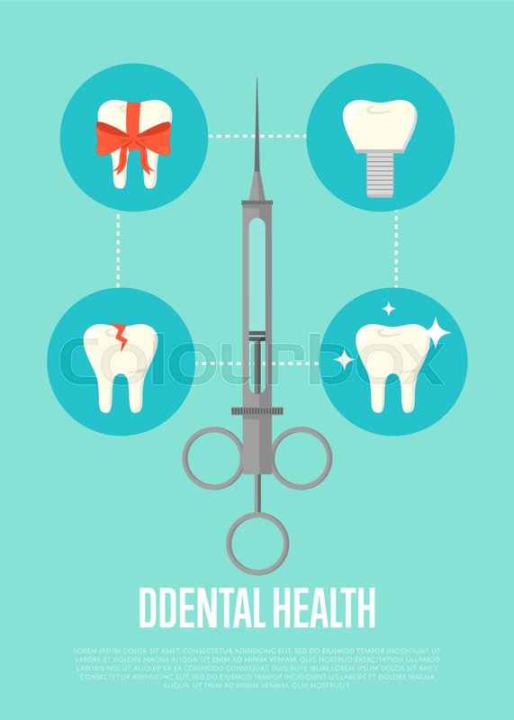 Dental Health Banner With Medical Stock Vector Colourbox