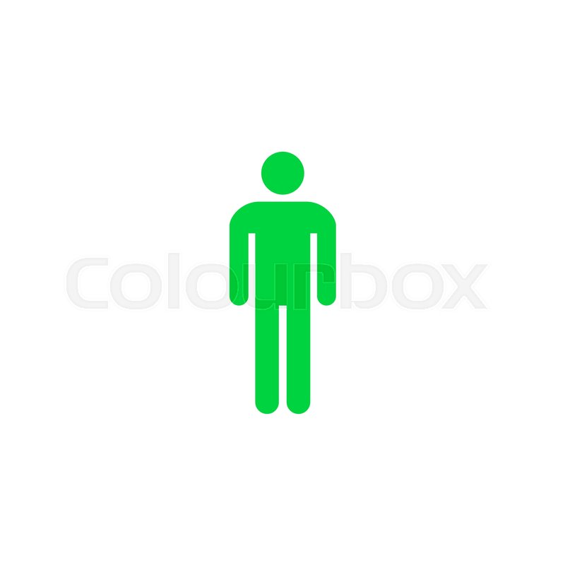Man Icon Vector. Flat simple color ... | Stock vector | Colourbox
