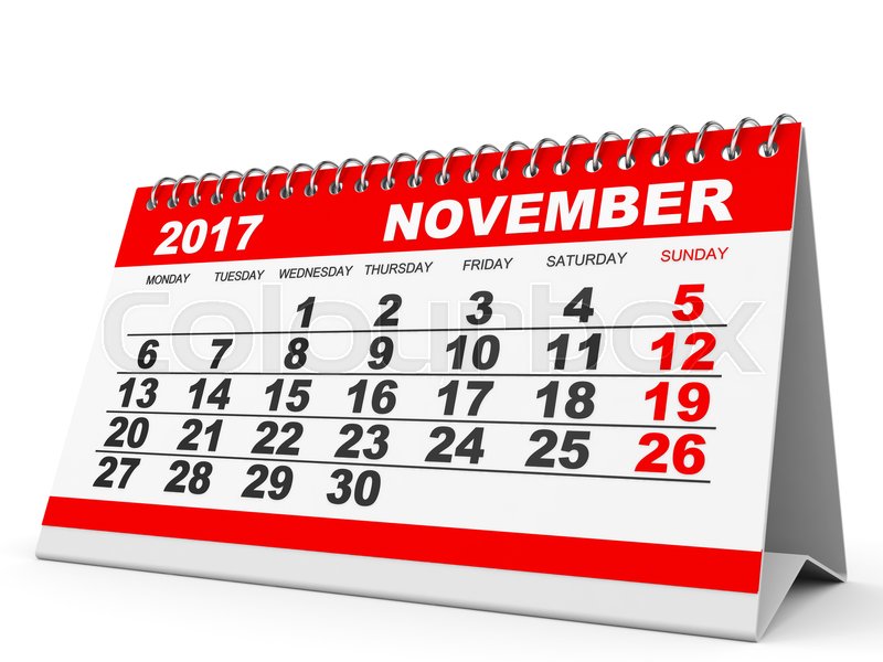 november calendar background