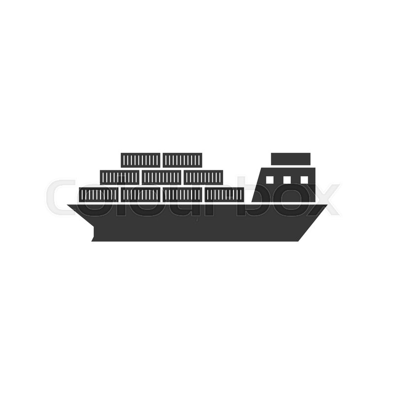 Cargo Ship Icon Vessel For Logistic Stock Vector Colourbox