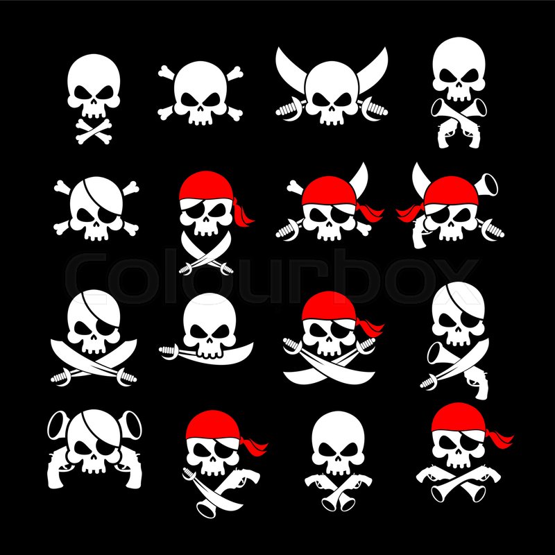 jolly roger pirate flag skull and crossbones skeleton head in