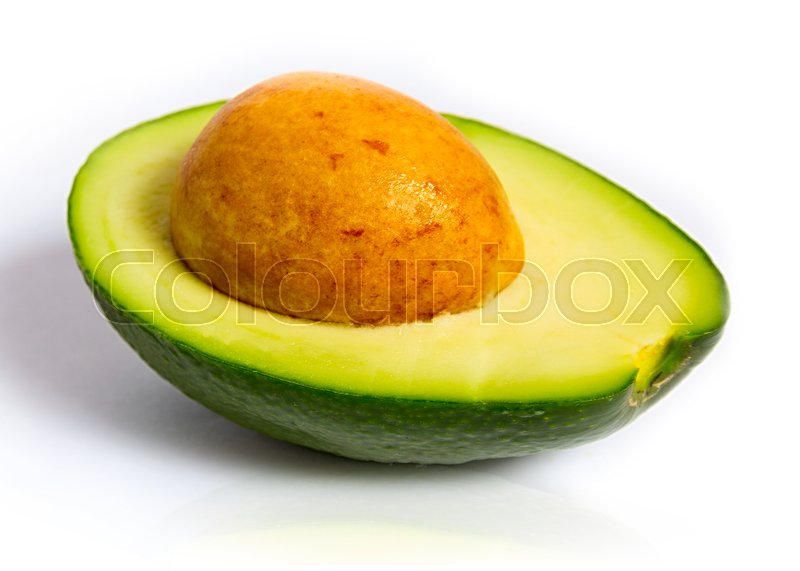 Cut In Half Open Ripe Avocado Fruit Stock Image Colourbox