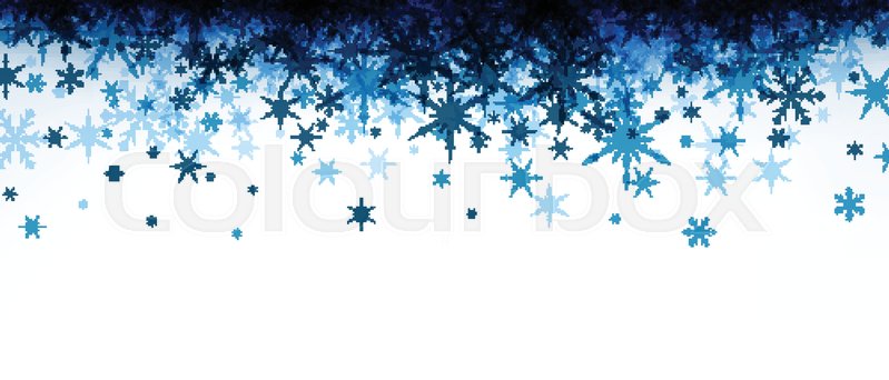 White Winter Banner With Blue Stock Vector Colourbox